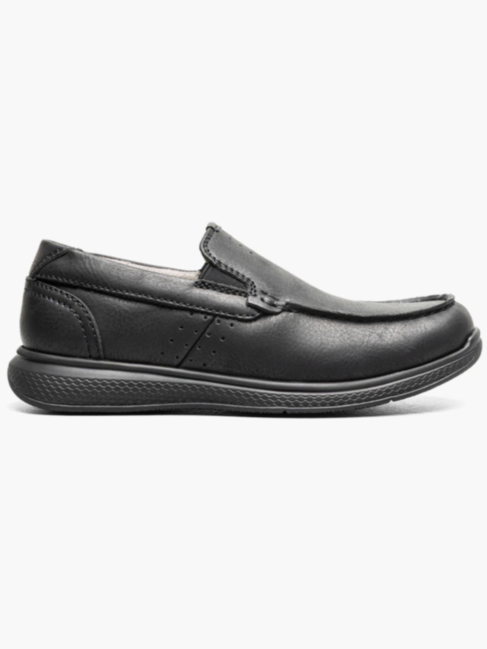 Boys Florsheim Crossover Jr Slip Ons in Black. 16692 001